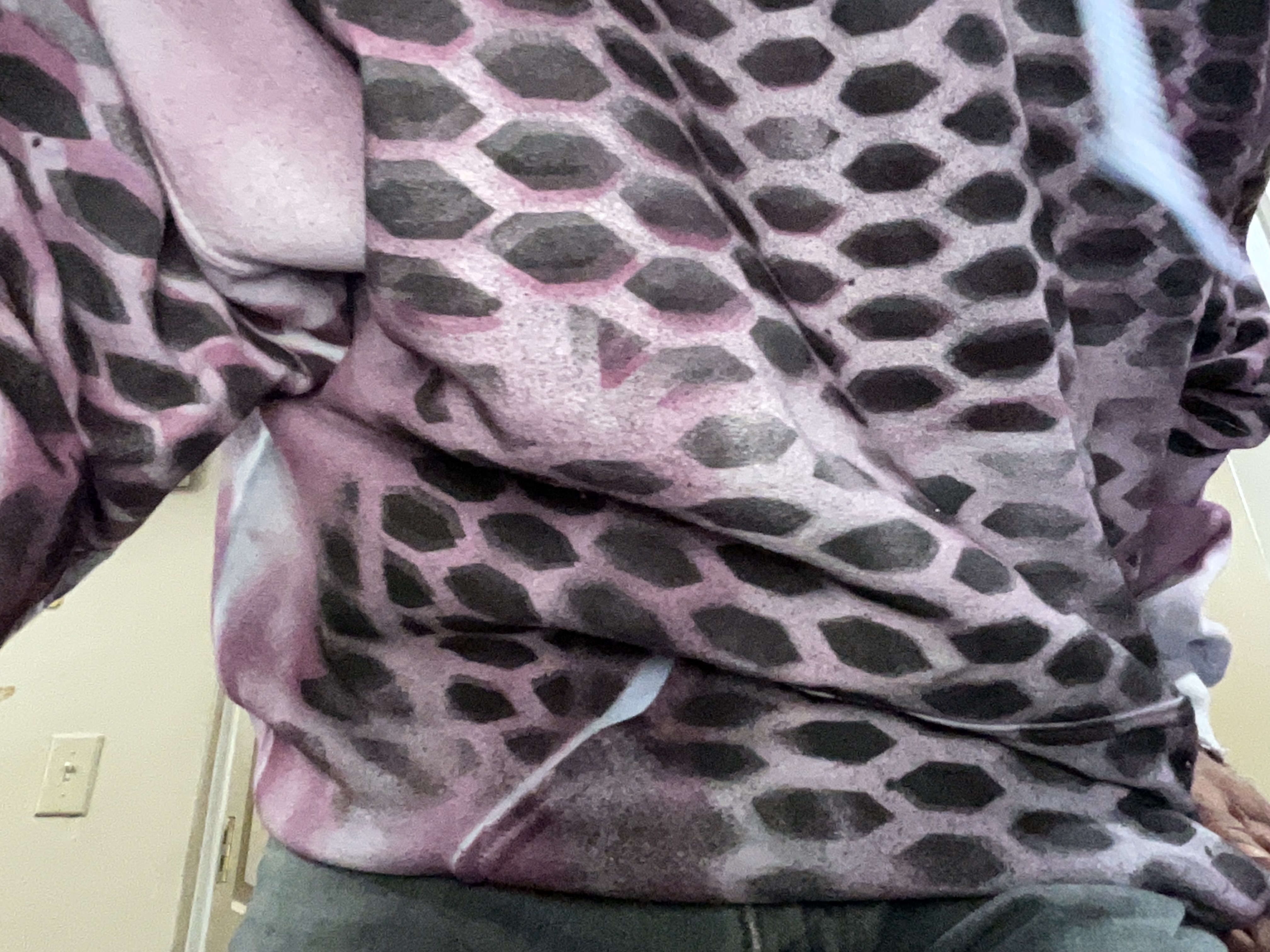 Purple honeycomb back view